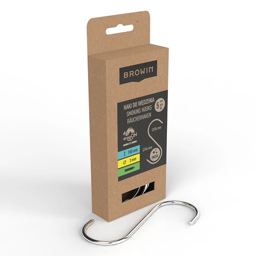 Suitsutuskonksud – S‑kujulised, teritatud, 3 mm x 100 mm, 5 tk - 2