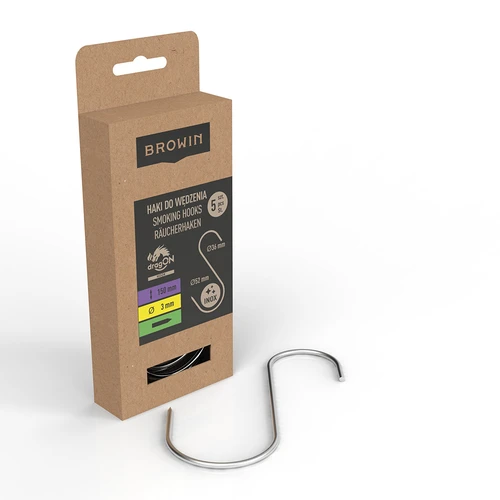 Suitsutuskonksud – S-kujulised, teritatud, 3 mm x 150 mm, 5 tk - 2