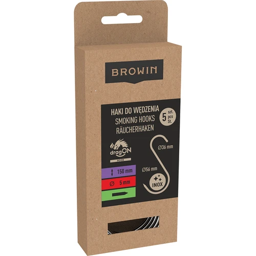 Suitsutuskonksud - S, teritatud, 5 mm x 150 mm, 5 tk. - 3