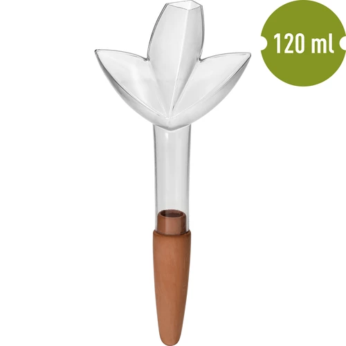 Taimede isekastja – läbipaistev leheke keraamilise koonusega, 120 ml - 2