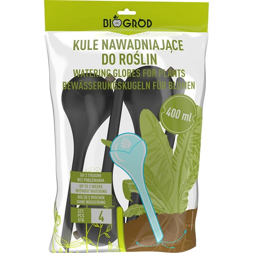 Taimede kastmiskerad, matt mustad, korgiga, 400 ml, 4 tk. - 4