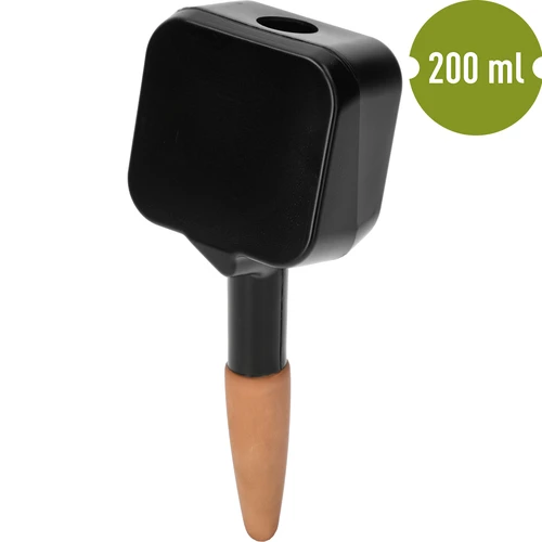 Taimede niisutaja – must tahvlikujuline silt keraamilise jalakesega, 200 ml - 2