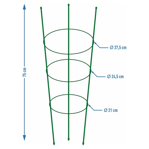 Taimede rõngastugi, 3 rõngast, 0,7 m - 2