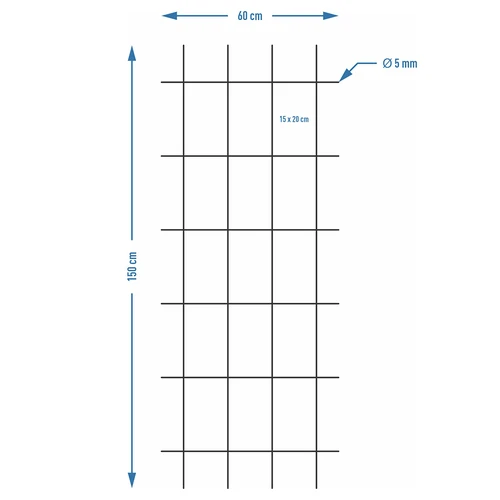 Taimetugi - võre (150 cm x 60 cm) 3 tk - 7