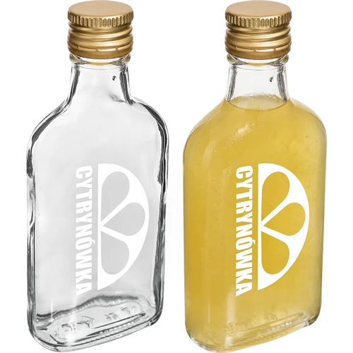 Taskukolbi tüüpi pudel 200 ml keeratava korgiga ja trükiga „Cytrynówka”, muster 2 - 3