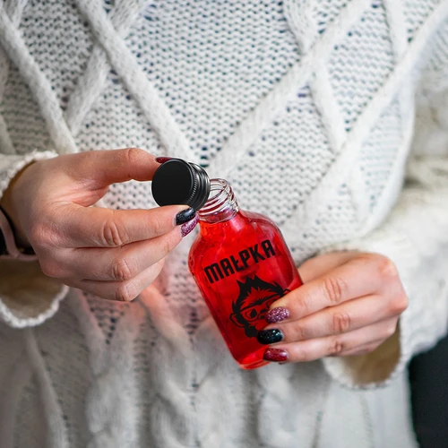 Taskuplasku klaaspudel 200 ml, kruvikorgiga, trükiga „Ahv”, 1 tk - 5