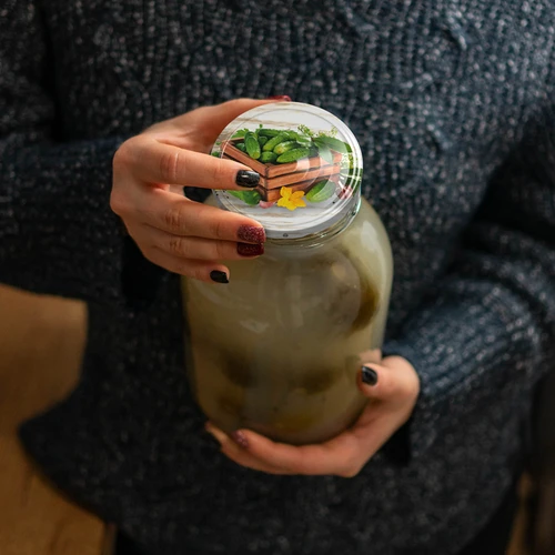 TO 2 L purk, fi 82/6, värvilise kaanega + tangid - 5