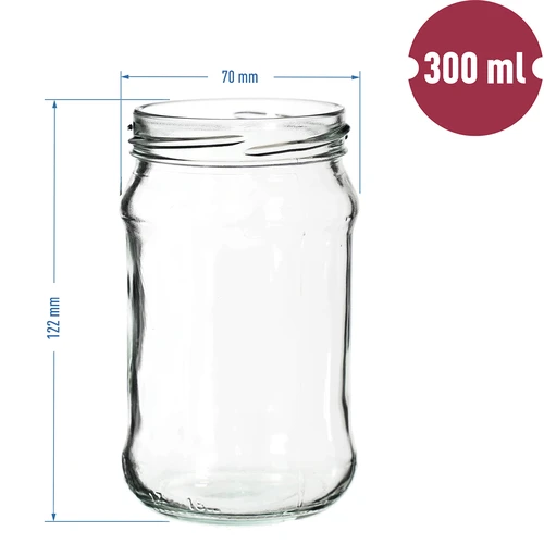 TO-purk 300 ml kuldse keeratava kaanega fi 66 - 6 tk. - 6