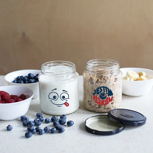 TO purk 580 ml fi 82 värvilise trükiga ja mustade kaantega, 3 tk. - 7