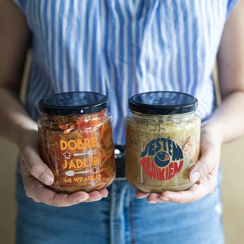 TO purk 580 ml fi 82 värvilise trükiga ja mustade kaantega, 3 tk. - 8