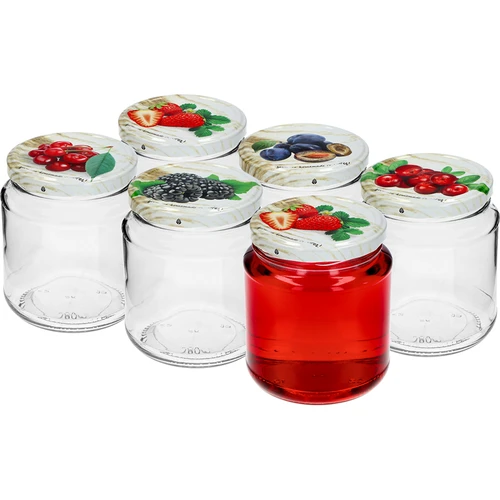 TO purk, grubasek 580 ml värvilise kaanega fi82/6, 6 tk. - 3