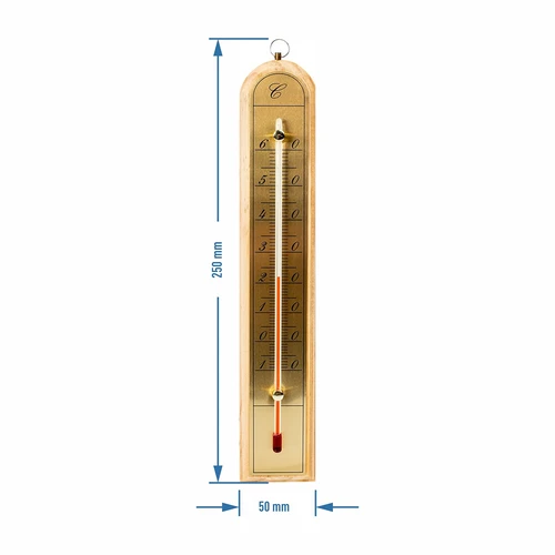 Toatermomeeter kuldse skaalaga (-10 °C kuni +60 °C) 28 cm, assortii - 5