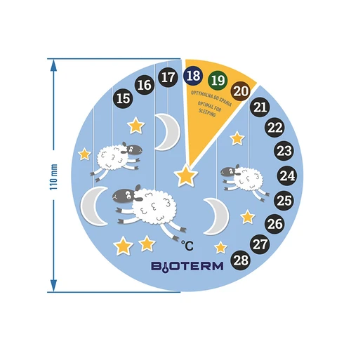 Toatermomeeter, vedelkristalliline, lastele, Ø 11 cm - 2