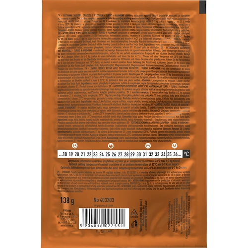 Turbo-pärm X-Harmony 18%, 25 L, 138 g - 2