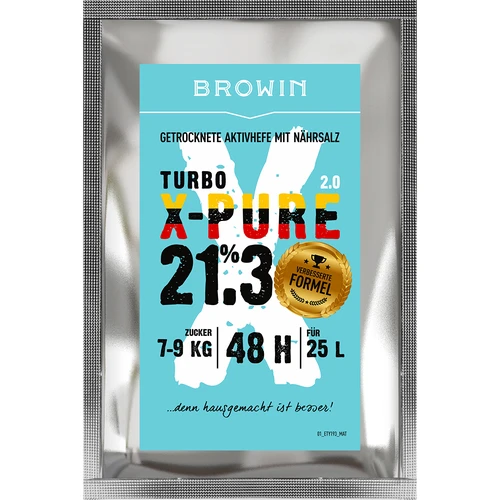 Turbo-pärm X-Pure 21,3%, 48 h, 25 L