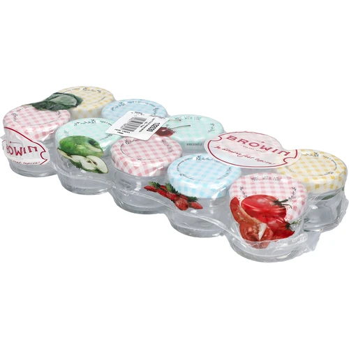 Twist-off purk 30 ml värvilise kaanega fi 43 - 10 tk. - 2