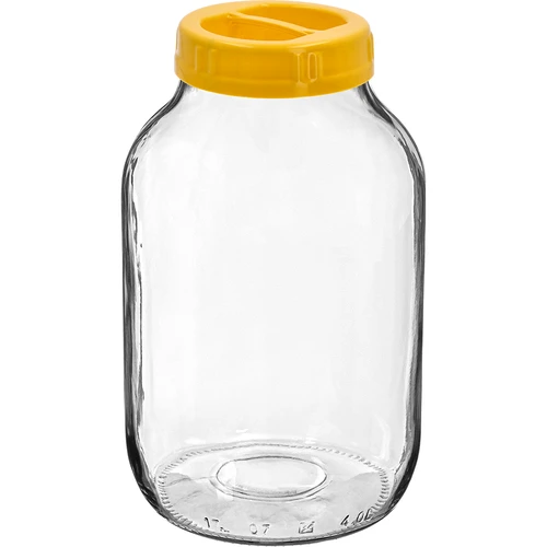 Twist-off purk 4 l ja käepidemega plastikust kaas fi 100