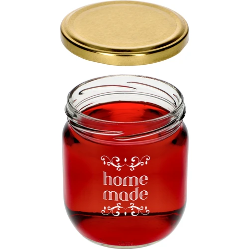 Twist-off purk 425 ml trükiga „Home Made” ja keeratava kaanega, 3 tk - 5