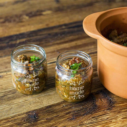 Twist-off purk 425 ml trükiga „Home Made” ja keeratava kaanega, 3 tk - 7