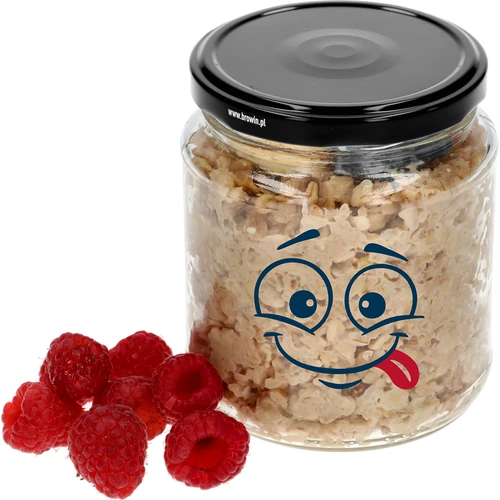 Twist-off purk 580 ml naerunäo trükiga ja kaanega fi 82/6 - 3 tk - 5