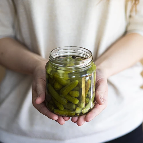 Twist-off purk „grubasek”, 580 ml, musta kaanega, fi 82/6, 6 tk - 6