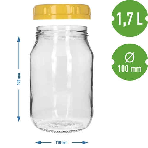 TO purk 1,7 l kollase plastikust sangaga kaanega, fi 100, 1 tk. - 4