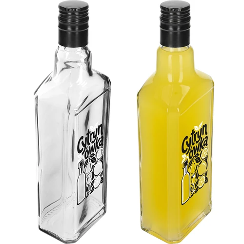 Tynktura pudel 500 ml, trükiga „Cytrynówka” ja keeratava korgiga - 4