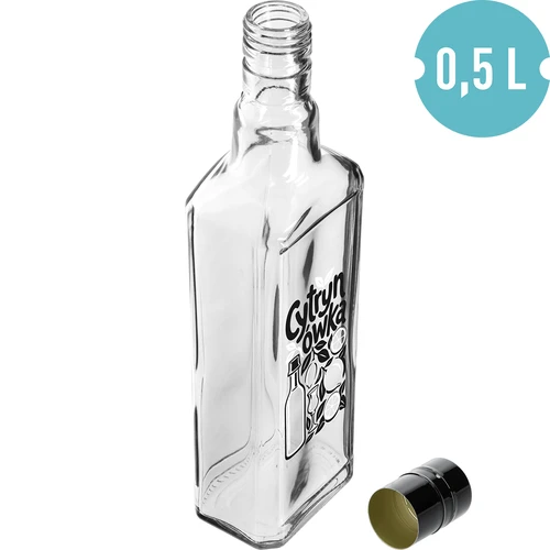 Tynktura pudel 500 ml, trükiga „Cytrynówka” ja keeratava korgiga - 2