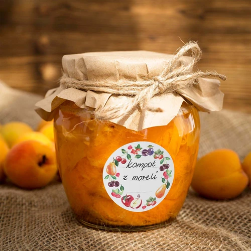 Ümmargused etiketid fi 50 mm kaantele/purkidele - 20 tk - 5