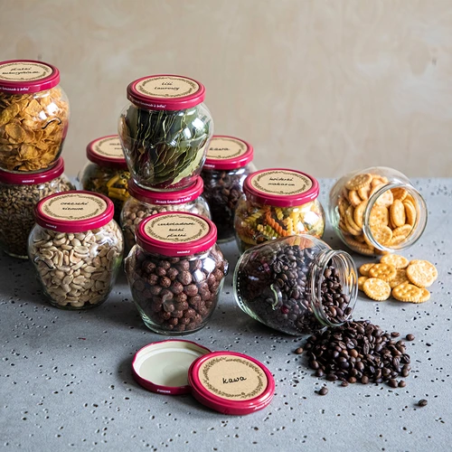 Ümmargused etiketid Ø 66,5 mm kaantele/purkidele - 20 tk - 5