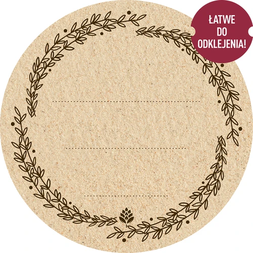 Ümmargused etiketid Ø 66,5 mm kaantele/purkidele - 20 tk