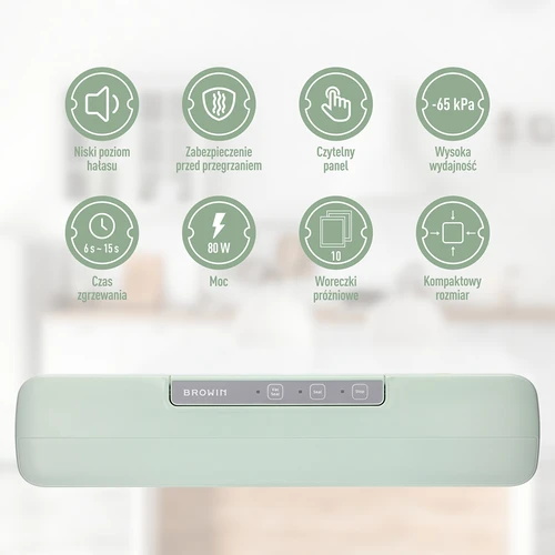 Vaakumpakendaja - universaalne, pistaatsiroheline - 7