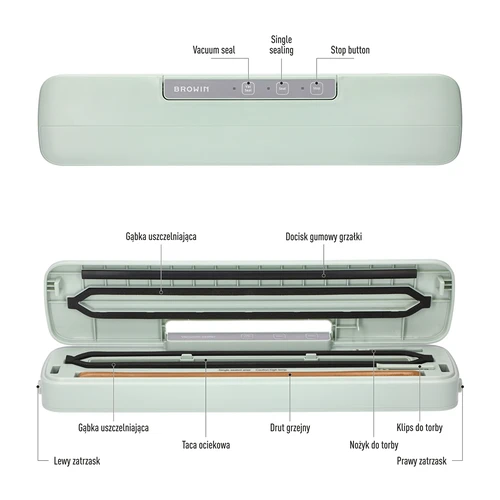 Vaakumpakendaja - universaalne, pistaatsiroheline - 8
