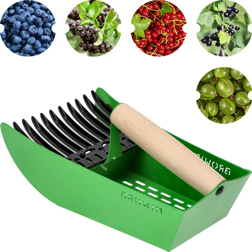 Väikeste marjade korjaja, metallist, roheline - 2
