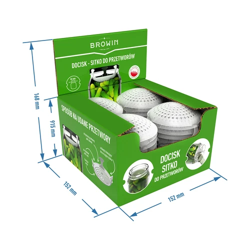 Vajutus - sõel hoidiste, hapendiste ja äädika jaoks - purkidele fi 82 - 10