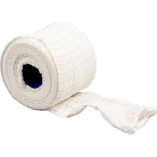 Valge lihavalmististe võrk mõõtmetega 12,5 cm x 5 m, termiline vastupidavus kuni 220°C