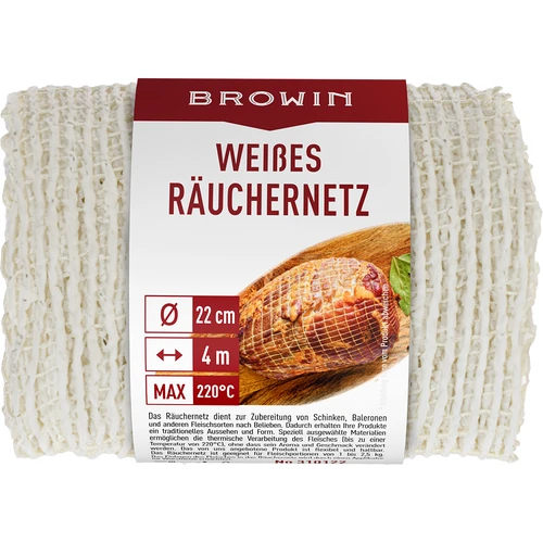 Valge suitsutusvõrk 22 cm x 4 m, kuni 220 °C - 3