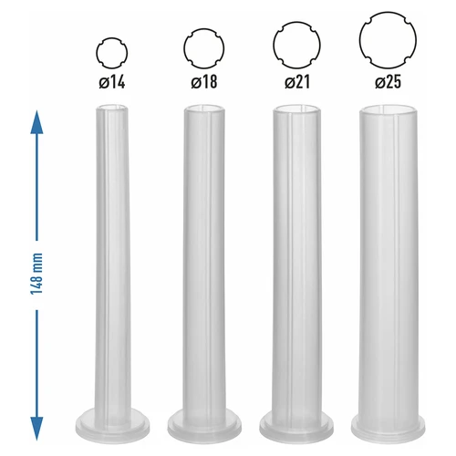 Varu täitmisotsikud Browin vorstitäitjatele, paigaldusäärik 34 mm, 4 tk - 4