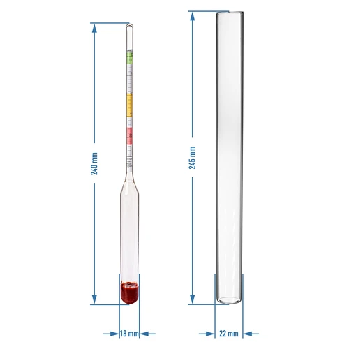 Veinimõõtur (sahharomeeter) - suhkru kontsentratsiooni mõõtmine - 5