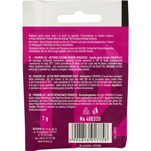 Veinipärm Fermivin LS2, 7 g - 2