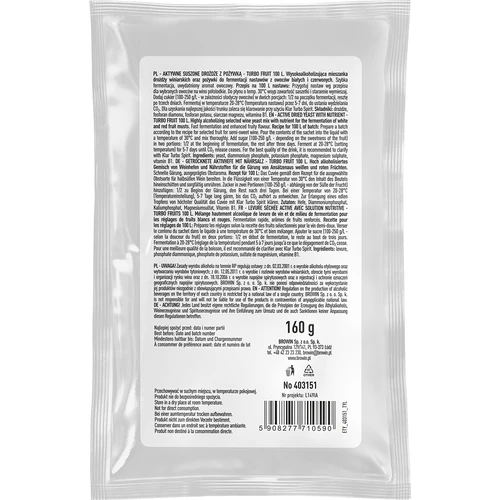 Veinipärm Turbo Fruit 5-7 päeva 100 L - 2