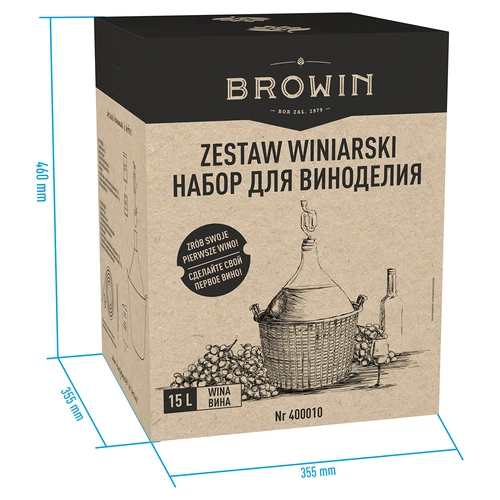 Veinivalmistuskomplekt 15 L klaasballooniga - 12