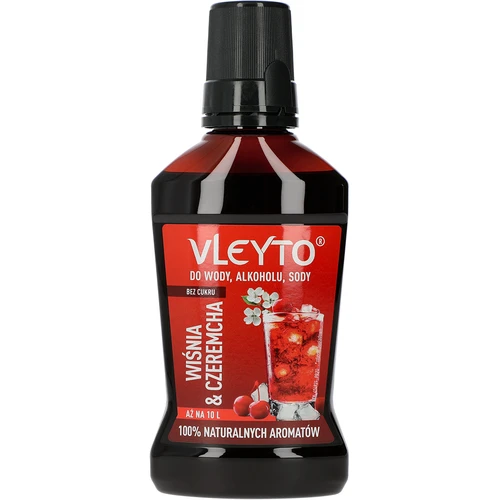 VLEYTO Hapukirss & Toomingas – maitseessents looduslike aroomidega, 250 ml