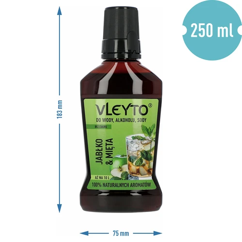 VLEYTO Münt & Õun – maitseessents looduslike aroomidega, 250 ml - 5