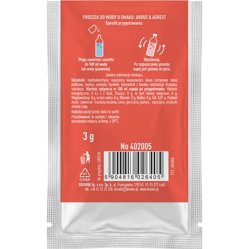 VSYPTO arbuusi-karusmarja maitsega, 3 g - 3