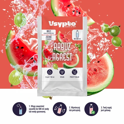 VSYPTO arbuusi-karusmarja maitsega, 3 g - 5