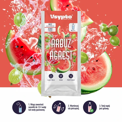 VSYPTO arbuusi-karusmarja maitsega, 9 g - 5