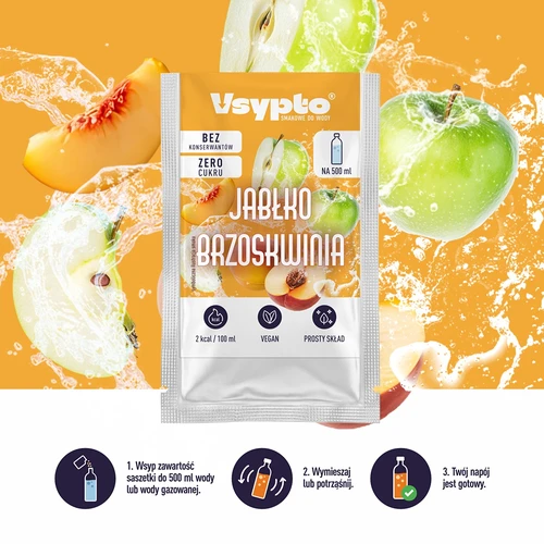 VSYPTO õuna-virsiku maitsega, 3 g - 5