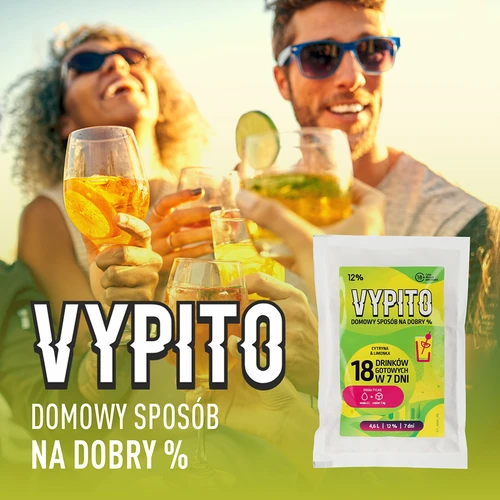 VYPITO 12%, kotike 18 drinki jaoks - Sidrun & laim, 126 g - 6