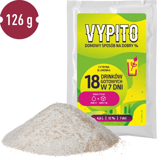 VYPITO 12%, kotike 18 drinki jaoks - Sidrun & laim, 126 g - 3